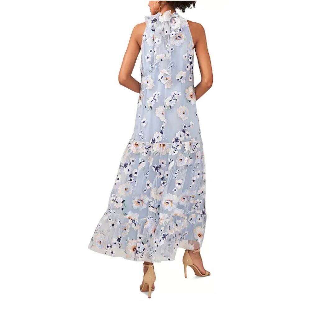 Cece Light Blue Avianna Embroidered Sleeveless Maxi Dress 12 NWT - Picture 2 of 12